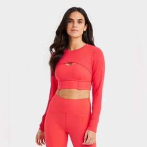 JoyLab Women’s Shrug. Size M. Cherry Red.